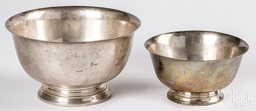 Two sterling silver bowls