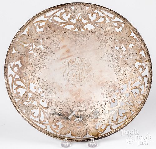 Blair & Crawford sterling silver footed tray