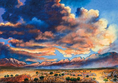 Julian Sibony (American, 20th/21st Century), Two Landscapes: Animas Mountains and Face to Face, Zuni