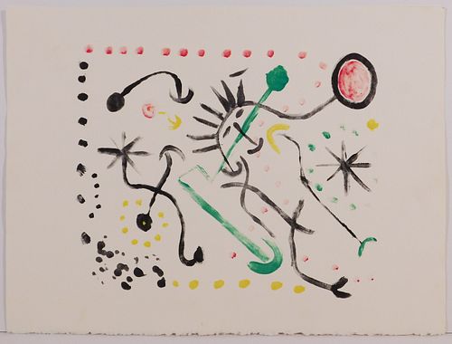 After Joan Miro : Abstract Composition