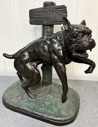 Large Godet Bronze Dog