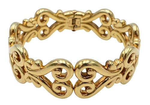 14K Gold Bangle Bracelet, 17.5 grams.