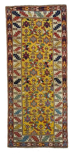 Antique Caucasian Kazak Rug, 3’ x 7’1”