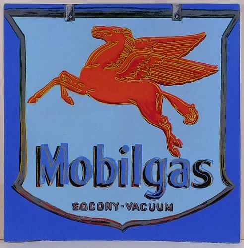 Andy Warhol, Manner of:  Mobil gas Logo