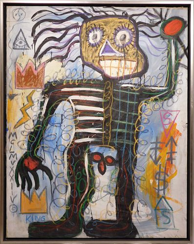 Jean-Michel Basquiat,  Attributed: Skeletal Figure (ME)
