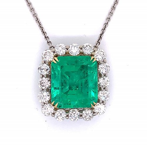 AGL Certified Colombian Emerald Pendant