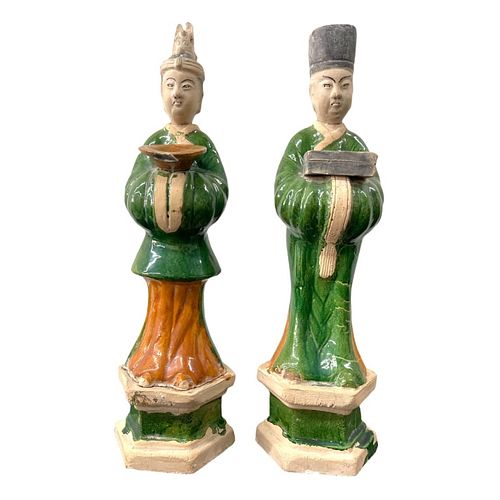 Pr Chinese Ming Sancai Glazed Pottery Tomb Figures