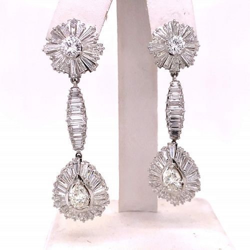 12.86 Ct. Diamond Chandelier Earrings