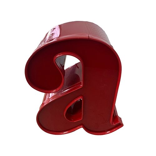 Robert Indiana Style Letter "a" Red Electric Sign