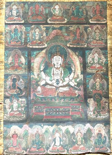An Antique Tibetan Thangka Image