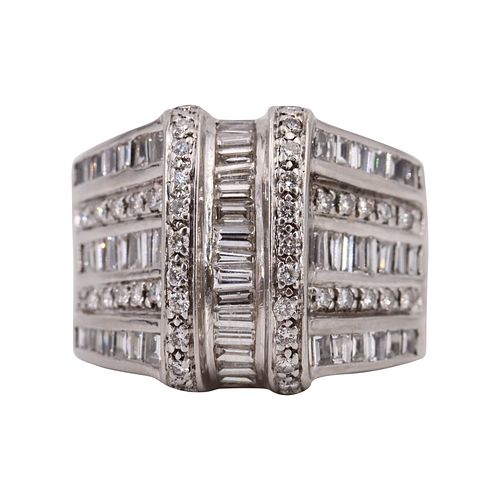 1.70ctw Diamonds & 18k Gold Art Deco Ring