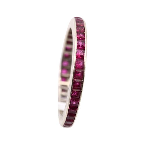 3.20cts Rubies & 14k Gold two Eternity Bands