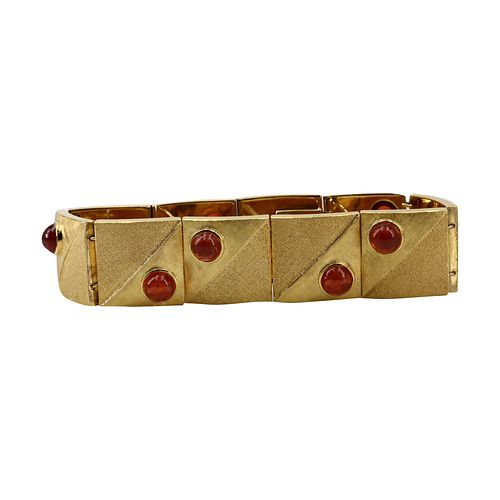 BURLE MARX Textured 18k  Gold & Citrines Bracelet