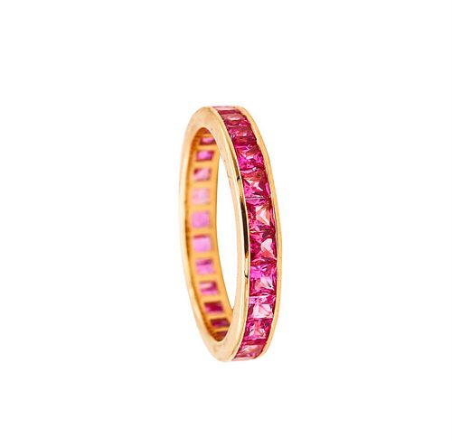 Eternity Ring in 18k gold with 2.08 carats Sapphires