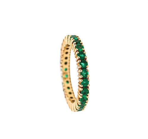 Eternity Ring in 14k   Gold with 1.62 carats Emeralds