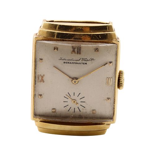 I. W. C. Schaffhausen 18k Gold Art Deco Style Mechanical Watch