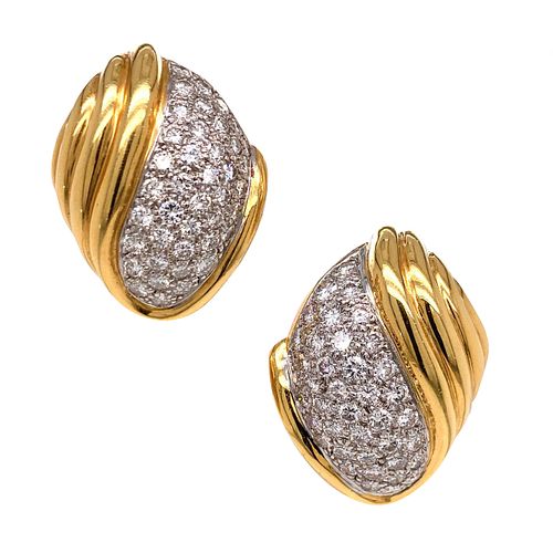 6.75cts Diamond & 18k Gold  Earrings