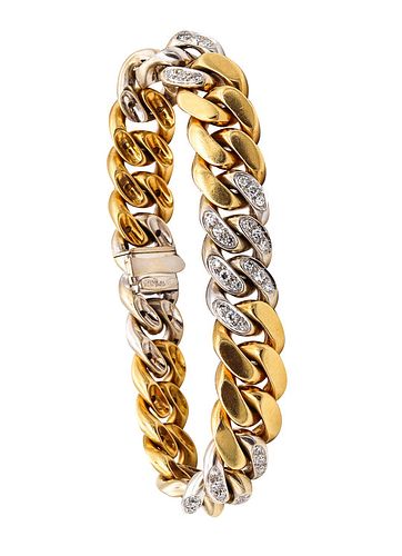 Pomellato Milan Links Bracelet in 18k Gold Gold with 3.60 Cts in Diamonds