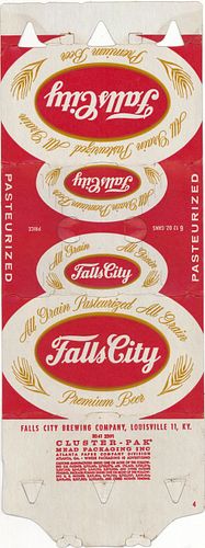 1961 Falls City Premium Beer (12oz cans) Six Pack Can Carrier Louisville, Kentucky
