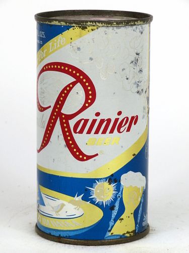 1956 Rainier Jubilee Beer 11oz Flat Top Can Seattle, Washington