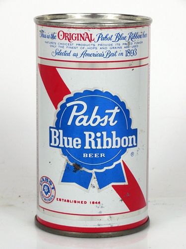 1967 Pabst Blue Ribbon Beer 12oz Flat Top Can 112-01.2b Milwaukee, Wisconsin