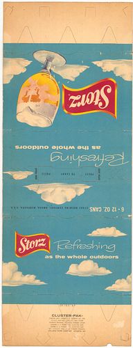 1956 Storz Beer (12oz cans) Six Pack Can Carrier Omaha, Nebraska