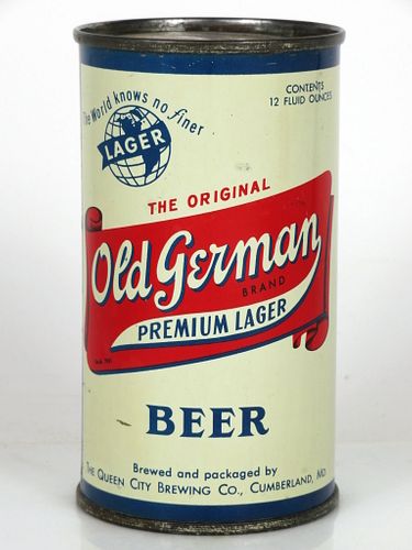 1959 Old German Premium Lager Beer 12oz Flat Top Can 106-31 Cumberland, Maryland
