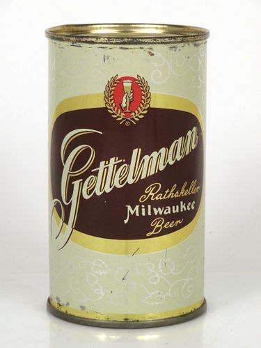 1957 Gettelman Rathskeller Beer 12oz Flat Top Can 69-04 Milwaukee, Wisconsin