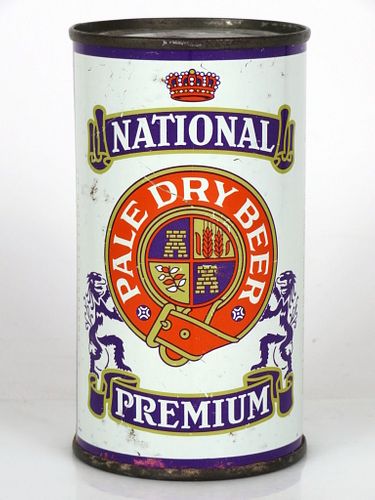 1958 National Premium Beer 12oz Flat Top Can 102-02.1a Baltimore, Maryland