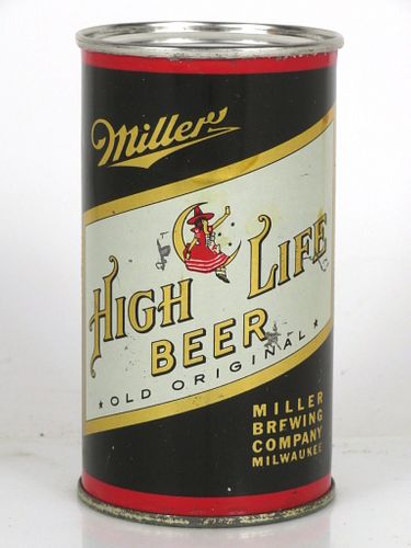 1953 Miller High Life Beer 12oz Flat Top Can 99-36.1b Milwaukee, Wisconsin