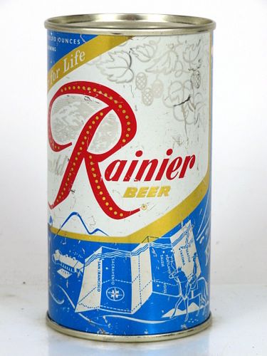 1956 Rainier Jubilee Beer 12oz Flat Top Can 121-27 Seattle, Washington