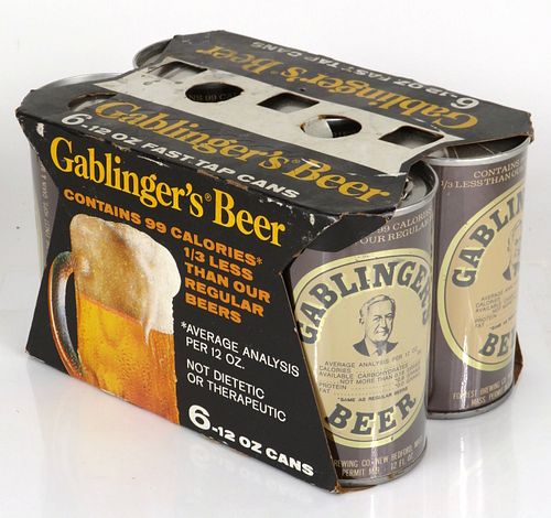 1969 Gablinger's Beer 12oz Six-pack Holder New Bedford, Massachusetts