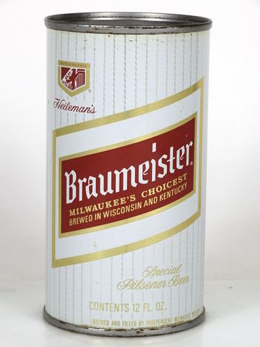 1964 Braumeister Beer 12oz Flat Top Can Unlisted. Sheboygan, Wisconsin