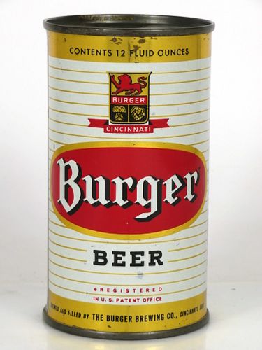 1957 Burger Beer 12oz Flat Top Can 46-18 Cincinnati, Ohio