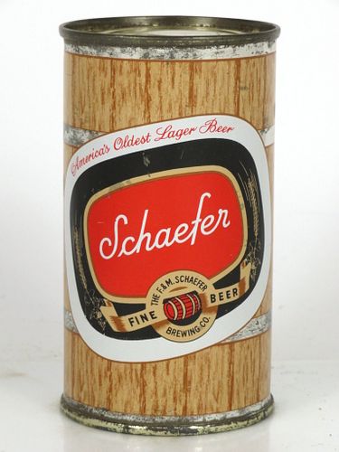 1956 Schaefer Fine Beer 12oz Flat Top Can 128-09 Brooklyn, New York