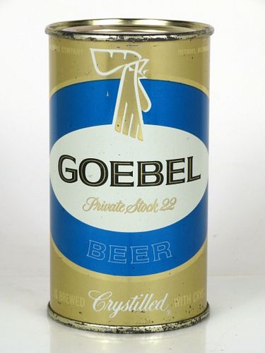 1958 Goebel Private Stock 22 Beer 12oz Flat Top Can 71-10.1 Detroit, Michigan