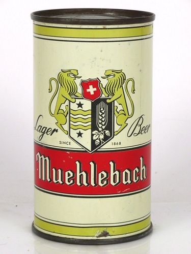 1955 Muehlebach Lager Beer 12oz Flat Top Can 100-30 Kansas City, Missouri