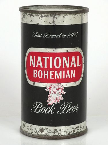 1960 National Bohemian Bock Beer 12oz Flat Top Can 102-19 Baltimore, Maryland