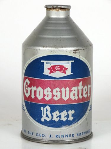 1946 Grossvater Beer 12oz Crowntainer 195-06 Akron, Ohio