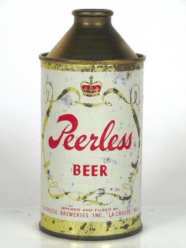 1950 Peerless Beer 12oz Cone Top Can 179-02.2 La Crosse, Wisconsin