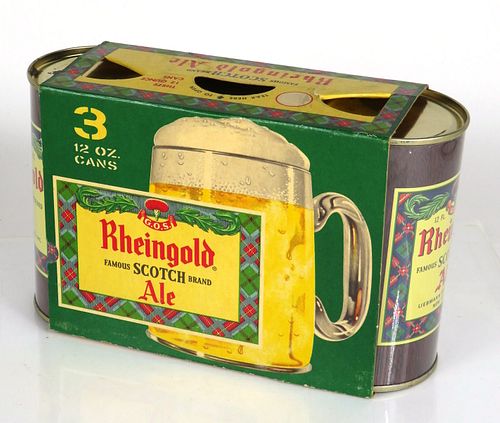1956 Rheingold Scotch Ale 3-Pack 12oz Six-pack Holder New York (Brooklyn), New York