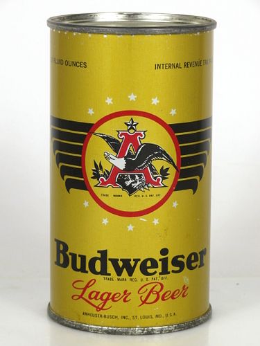 1949 Budweiser Lager Beer 12oz Flat Top Can 44-02V Saint Louis, Missouri