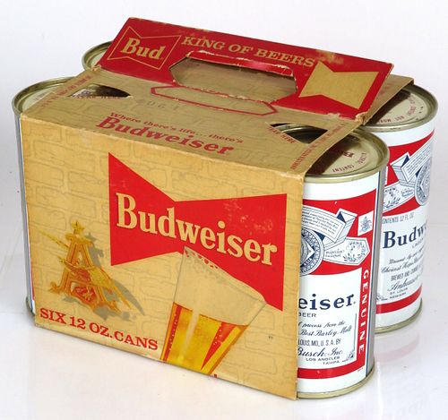 1961 Budweiser Lager Beer Six Pack 12oz Six-pack Holder Saint Louis, Missouri