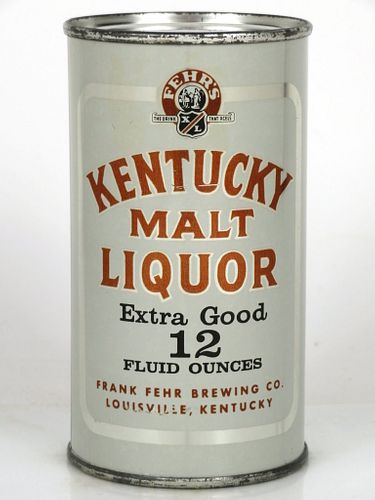 1956 Kentucky Malt Liquor 12oz Flat Top Can 87-33 Louisville, Kentucky