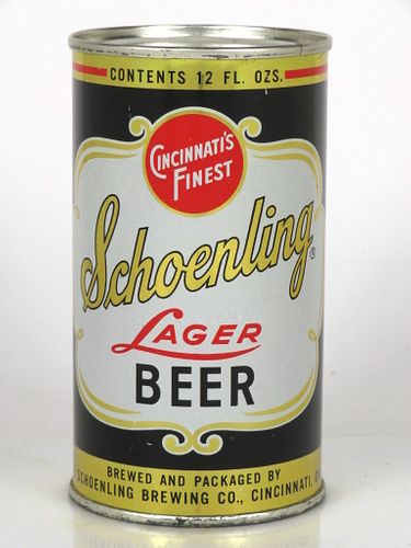 1952 Schoenling Beer 12oz Flat Top Can 131-40 Cincinnati, Ohio