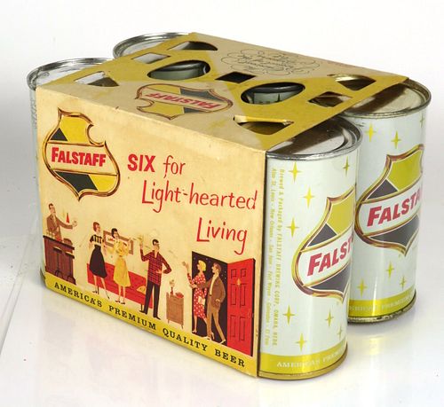 1961 Falstaff Beer Six Pack 12oz Six-pack Holder Omaha, Nebraska