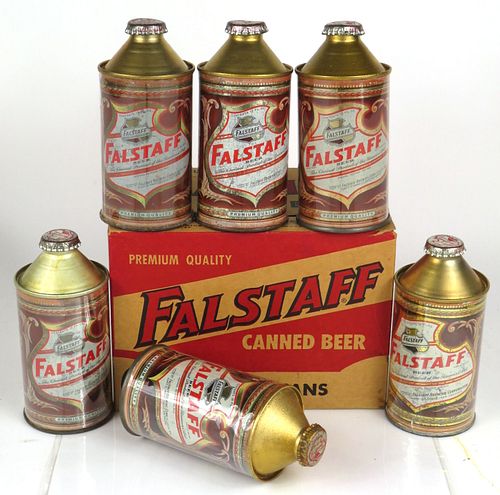 1950 Falstaff Beer Six Pack 12oz Six-pack Holder Saint Louis, Missouri