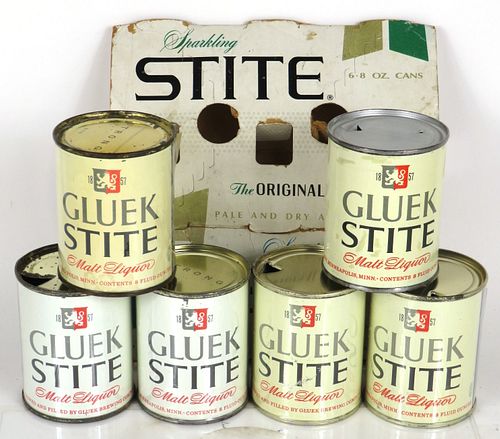 1958 Gluek Stite malt Liquor Six pack 8oz Six-pack Holder Minneapolis, Minnesota