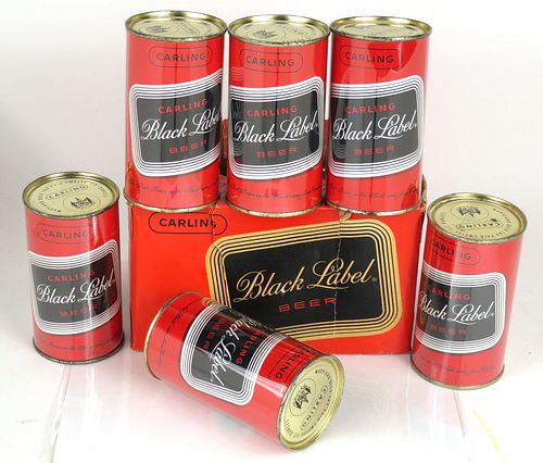 1958 Black Label Beer Six Pack 12oz Six-pack Holder Natick, Massachusetts