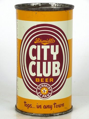 1952 City Club Beer 12oz Flat Top Can 130-05 Saint Paul, Minnesota